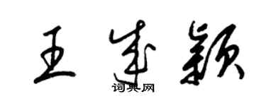 梁锦英王成颖草书个性签名怎么写