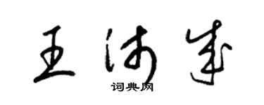 梁锦英王沛成草书个性签名怎么写