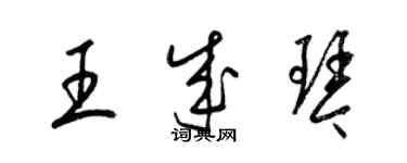 梁锦英王成琴草书个性签名怎么写