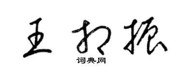梁锦英王相振草书个性签名怎么写
