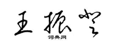 梁锦英王振登草书个性签名怎么写