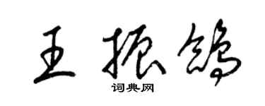 梁锦英王振鸽草书个性签名怎么写
