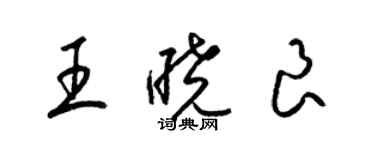 梁锦英王晓良草书个性签名怎么写