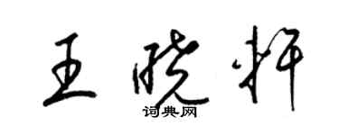 梁锦英王晓轩草书个性签名怎么写
