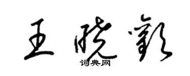 梁锦英王晓欢草书个性签名怎么写