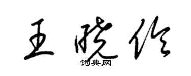 梁锦英王晓伶草书个性签名怎么写