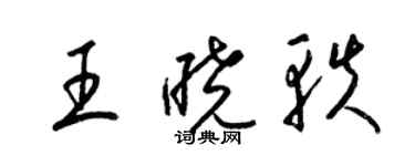 梁锦英王晓轶草书个性签名怎么写
