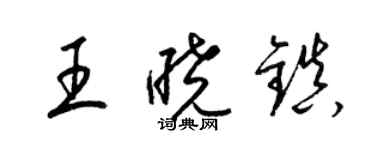 梁锦英王晓镇草书个性签名怎么写