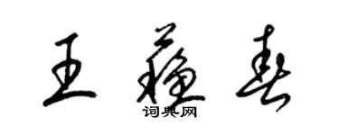 梁锦英王苏春草书个性签名怎么写