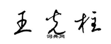 梁锦英王光柱草书个性签名怎么写