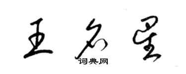 梁锦英王名星草书个性签名怎么写