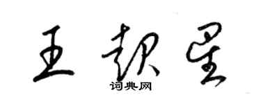 梁锦英王起星草书个性签名怎么写