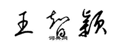 梁锦英王智颖草书个性签名怎么写
