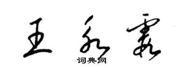 梁锦英王永霞草书个性签名怎么写