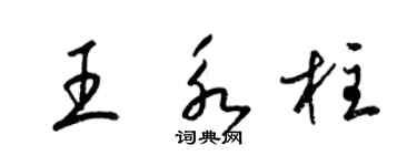 梁锦英王永柱草书个性签名怎么写