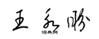 梁锦英王永盼草书个性签名怎么写