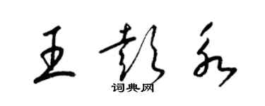梁锦英王彭永草书个性签名怎么写