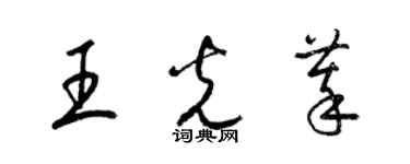 梁锦英王光萃草书个性签名怎么写