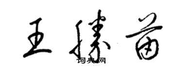 梁锦英王胜苗草书个性签名怎么写