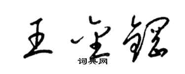 梁锦英王金钢草书个性签名怎么写