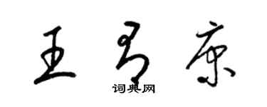 梁锦英王有康草书个性签名怎么写