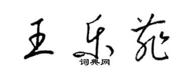 梁锦英王乐菲草书个性签名怎么写