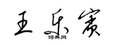 梁锦英王乐宾草书个性签名怎么写