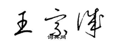 梁锦英王宗诚草书个性签名怎么写