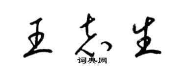 梁锦英王志生草书个性签名怎么写
