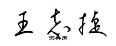 梁锦英王志捷草书个性签名怎么写