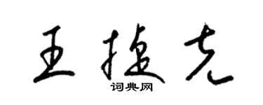 梁锦英王捷克草书个性签名怎么写