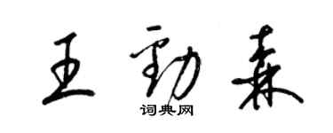 梁锦英王劲森草书个性签名怎么写