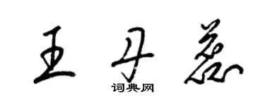 梁锦英王丹蕊草书个性签名怎么写