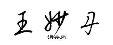 梁锦英王妙丹草书个性签名怎么写