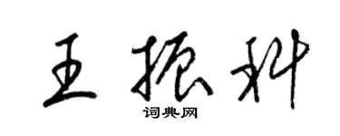 梁锦英王振科草书个性签名怎么写
