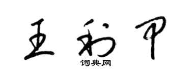 梁锦英王利甲草书个性签名怎么写