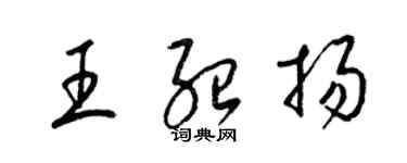 梁锦英王绍扬草书个性签名怎么写