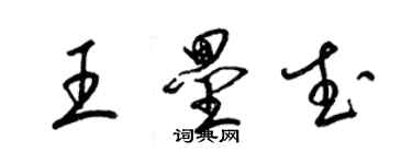 梁锦英王垒武草书个性签名怎么写