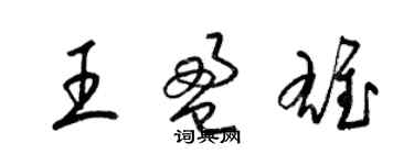 梁锦英王盈雄草书个性签名怎么写
