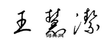 梁锦英王慧洁草书个性签名怎么写