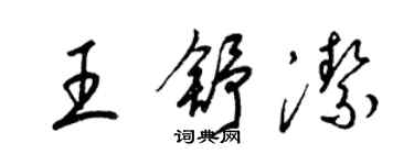 梁锦英王舒洁草书个性签名怎么写