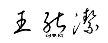 梁锦英王能洁草书个性签名怎么写