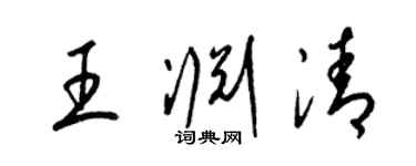 梁锦英王渊清草书个性签名怎么写