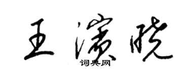 梁锦英王滨晓草书个性签名怎么写