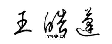 梁锦英王皓蓬草书个性签名怎么写