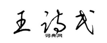 梁锦英王诗民草书个性签名怎么写
