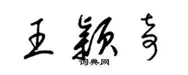 梁锦英王颖奇草书个性签名怎么写