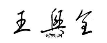 梁锦英王兴全草书个性签名怎么写