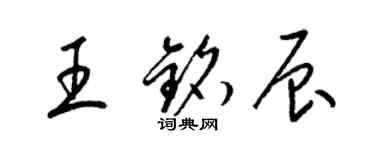 梁锦英王铭辰草书个性签名怎么写