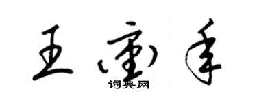 梁锦英王冲年草书个性签名怎么写